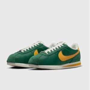 Nike Cortez TXT Gorge Green Yellow Ochre Mens Running Shoes Sneakers